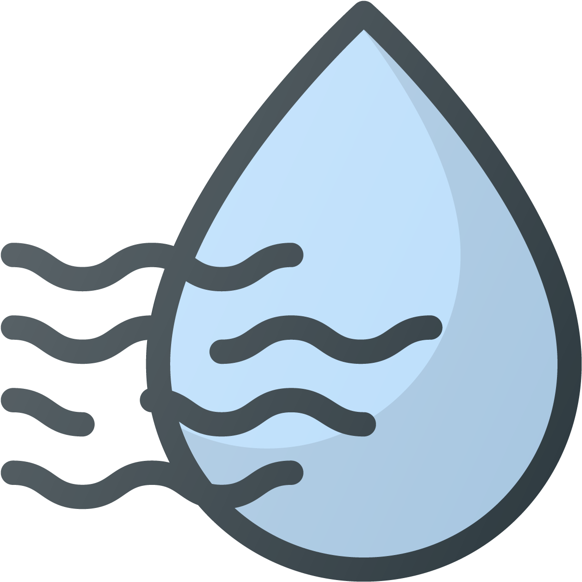 Climas Fuga De Refrigerante Fuga De Aire Acondicionado - Icono De Humedad (1650x1276), Png Download