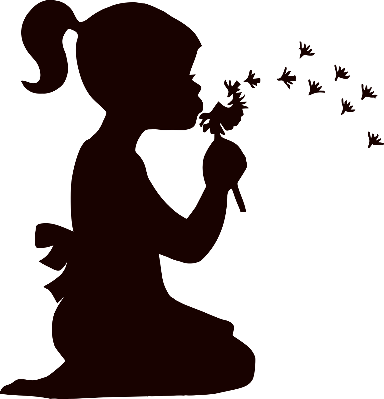 Seed Hunting Game With Agreenerlifeuk - Silhouette Wish (1230x1280), Png Download