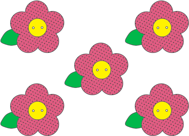Botões Divertidos Kit Super Criativo Florzinha Com - Florzinhas Png (711x507), Png Download