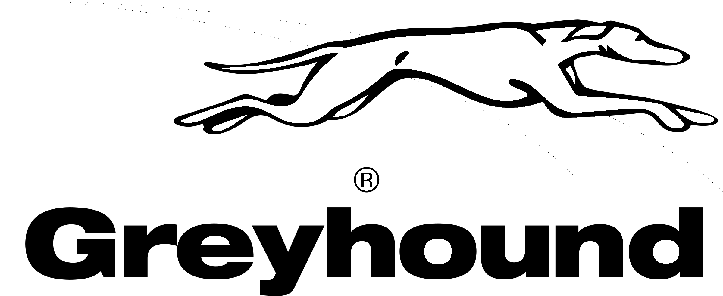 Greyhound Logo Black And White - Greyhound Canada (2400x984), Png Download