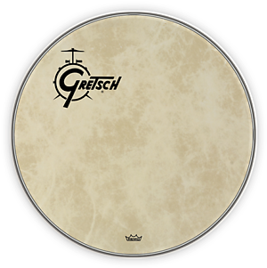 Gretsch Fiberskynn 20" Off-set Bass Drum Logo Head - Gretsch Drums (500x378), Png Download