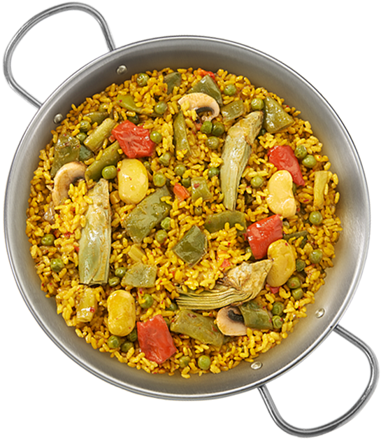Vegetable Paella - Paella (582x649), Png Download