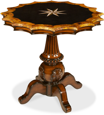 1perfectchoice Mahogany Base Black Gold Stone Center - Aico Michael Amini Discoveries #004 Entry Table (600x510), Png Download