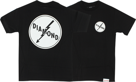 Diamond Supply Co - Skateboardlink Diamond Supply Co Lightning Black T-shirt (450x271), Png Download