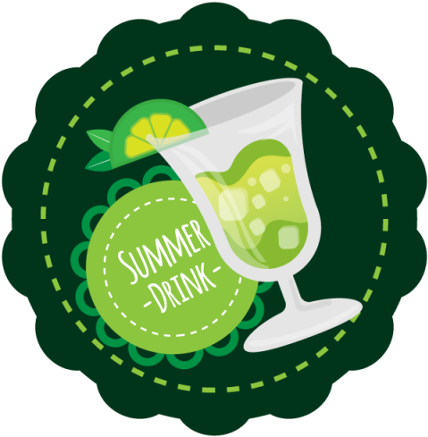 Verano Limonada Bebida Etiqueta - Food (640x640), Png Download