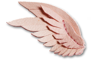 Lex & Liv Swan Wing Hair Clip On Dlk - Barrette (391x401), Png Download
