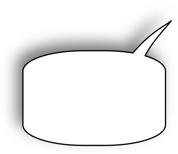 Upside Down Word Bubble (600x522), Png Download