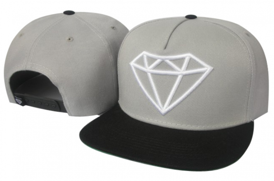 Gorra Plana Gris Con Negro (900x900), Png Download