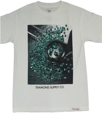 Diamond Tee - Diamond Supply Co Gem Quality T-shirt Diamond Blue (352x480), Png Download