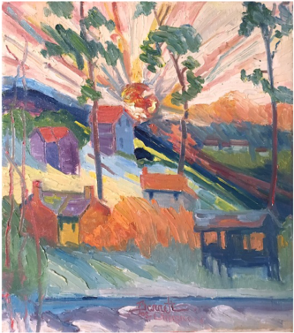 Sun Rise Lahaska - Watercolor Paint (500x500), Png Download