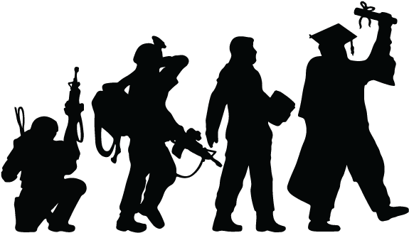Inability To Complete Courses Due To Military Activation - Veteran Silhouette (648x432), Png Download