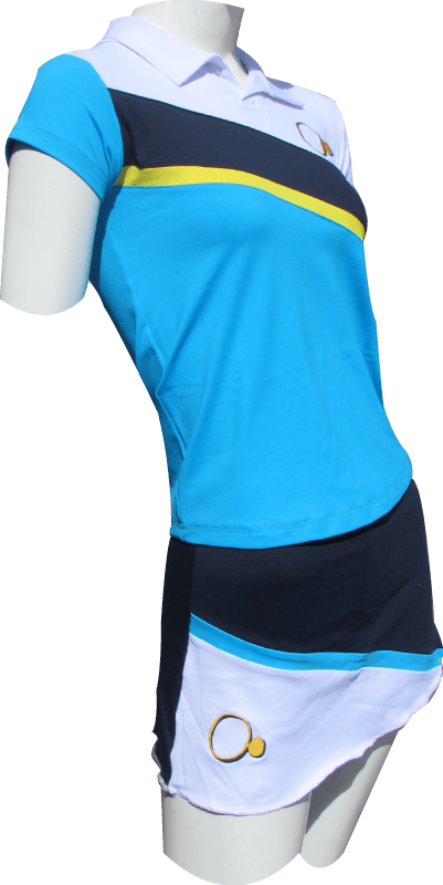 Conjunto Mujer Polo-falda Pantalón Modelo Blue - Woman (401x800), Png Download
