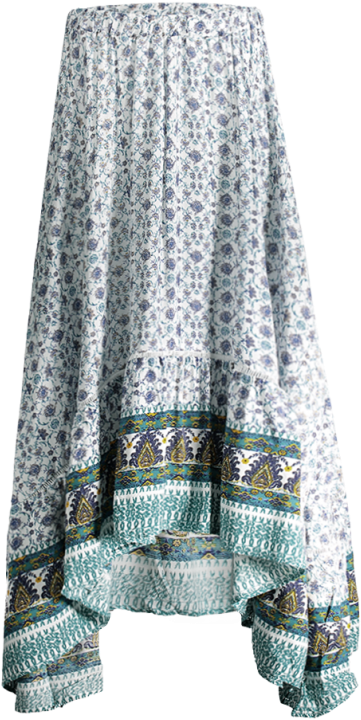 Zaful Mujer Maxi Boho Modelo Falda De Mayor A Menor - Skirt (558x744), Png Download