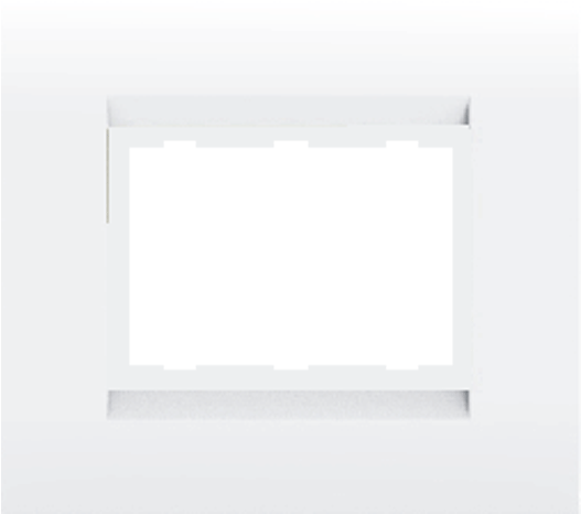 Woodik White Wood / Metal Box Plates 3 Module Plate - Panasonic (842x595), Png Download