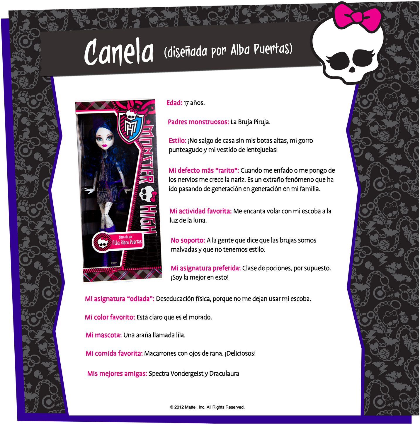 It's In Spanish But Here She Is - Monster High (1600x1564), Png Download