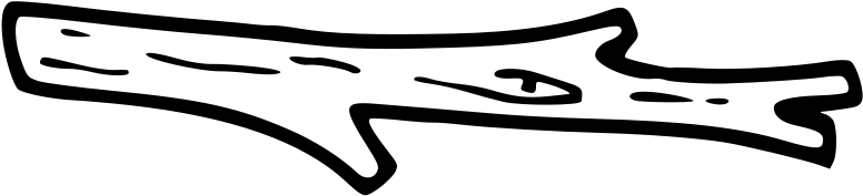 Wooden Log Clipart - Draw A Wooden Stick (800x203), Png Download