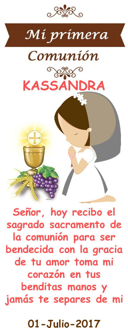 Oraciones Primera Comunion Niñas First Communion, Communion - Eucaristia (436x1082), Png Download