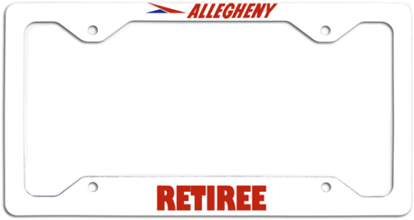 Allegheny Airlines Retiree License Plate Frame - Blade (479x258), Png Download