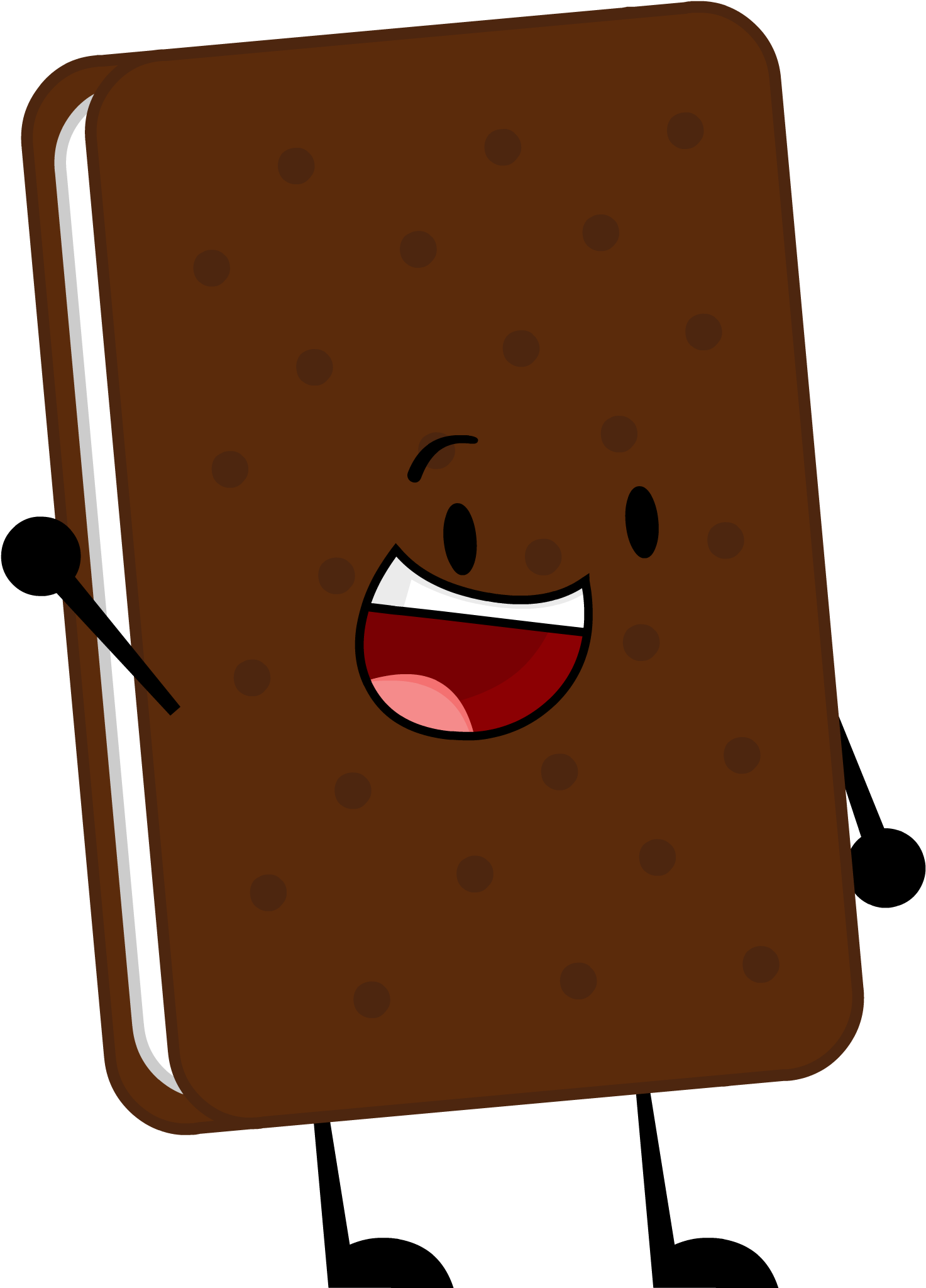 Sandwich Clipart Bfdi - Ice Cream Sandwich Cartoon (1514x2058), Png Download