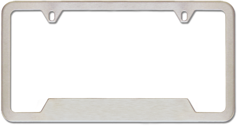 Stainless Steel License Plate Frame - Wood (500x267), Png Download