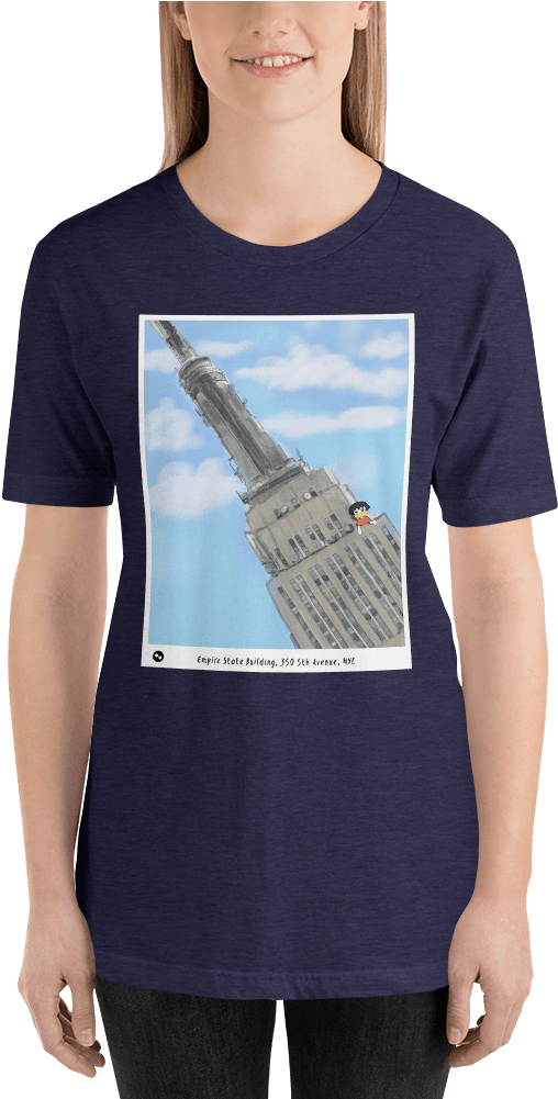 Tav The Duck At The Empire State Building T-shirt - Shirt (1000x1000), Png Download