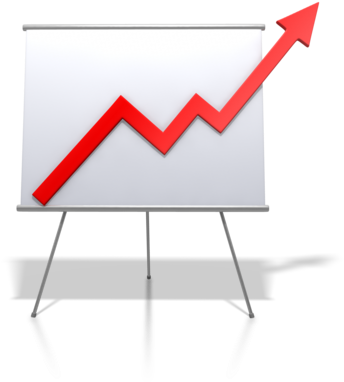 Financial Graph Increase 400 Clr - Financial Graph (375x400), Png Download
