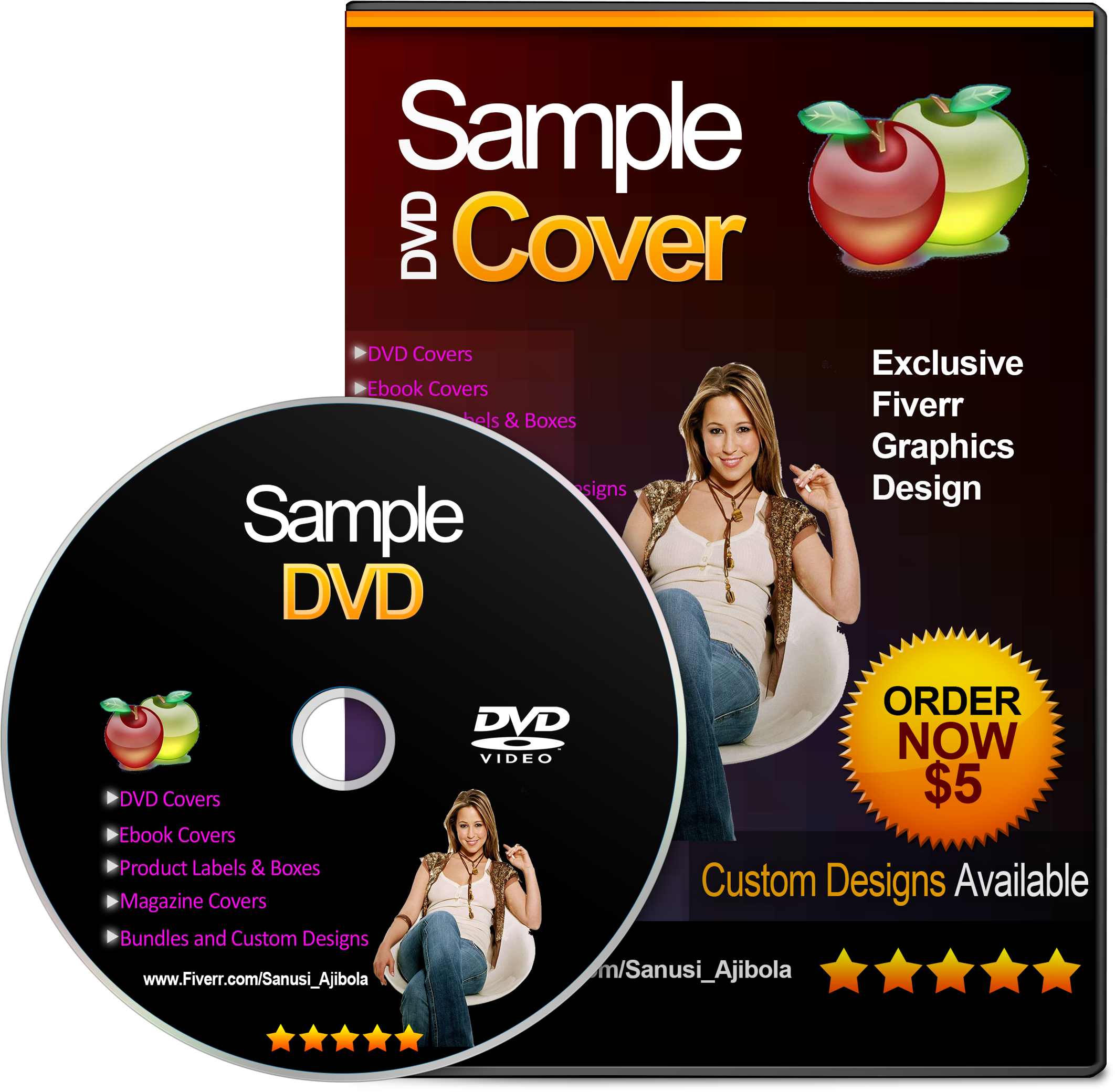 Design Cd Cover, Ebook,dvd,logo,banner Or Product Label - Dvd (2313x2307), Png Download