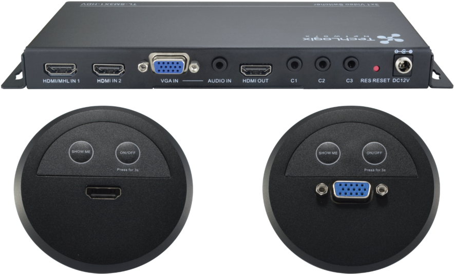 Switcher Hdmi & Vga Control Insert - Electronics (1023x614), Png Download