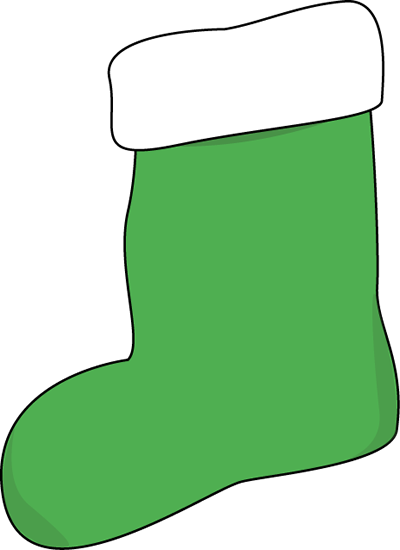 Green Clipart Christmas Stocking - Green Christmas Stocking Clipart (400x550), Png Download