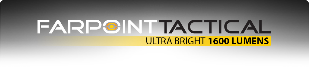 The Farpoint Flx16006 Is A Serious Tactical Flashlight - Graphics (1024x227), Png Download