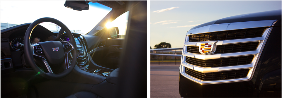 Rent Cadillac Escalade Miami Interior Black Steering - Miami (1000x353), Png Download