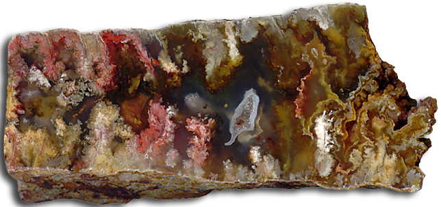 A Regency Rose Plume Agate Specimen - Agate (644x303), Png Download