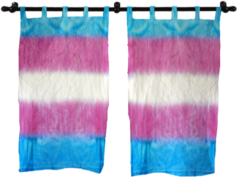 Cortina De Varão Tie Dye Trans Na Internet - Curtain (480x480), Png Download