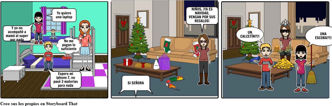 Regalo De Navidad - Storyboard Sobre La Navidad (1164x385), Png Download