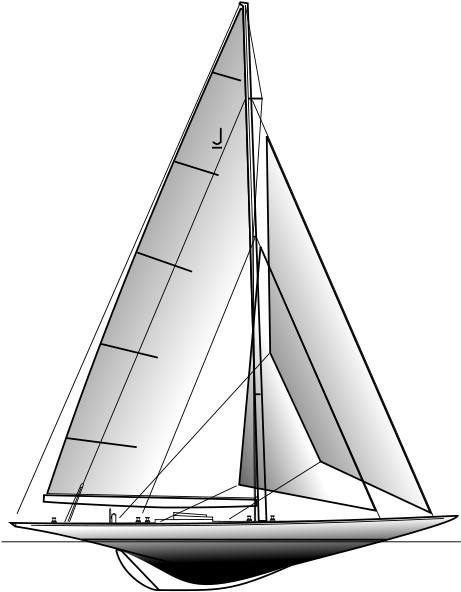 Sail Png Image - J Class Plan (460x599), Png Download