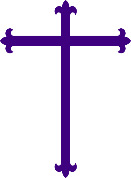 Purple Cross Clipart (438x597), Png Download