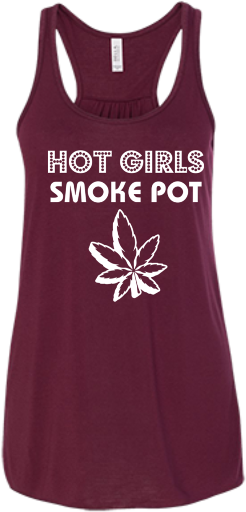 Hot Girls Smoke Pot Flow Tank - Super Mom Racerback Tank! - Maroon Medium (1024x1024), Png Download