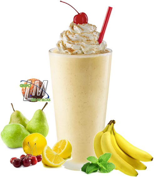 Batido De Pera Y Plátano - Milkshake (621x603), Png Download
