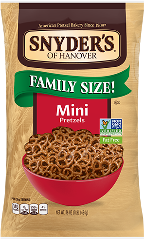 Pretzels In Every Shape - Snyder's Of Hanover Pretzel Minis (350x500), Png Download