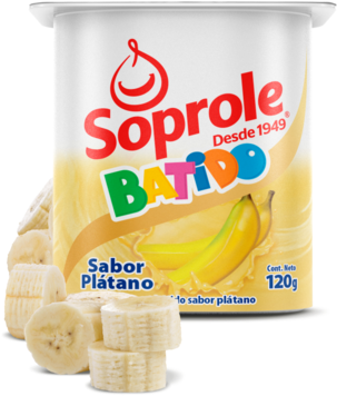 Soprole Yoghurt Batido Sabor Plátano - Yogur Sabores Soprole (454x549), Png Download