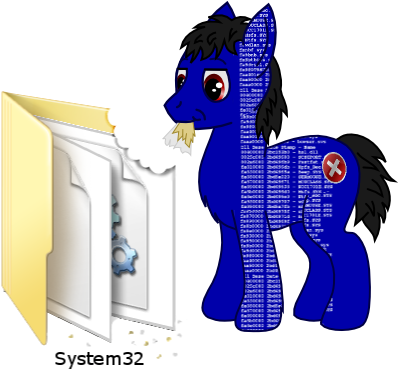 System32 Pony Horse Mammal Vertebrate Horse Like Mammal - Cartoon (407x376), Png Download