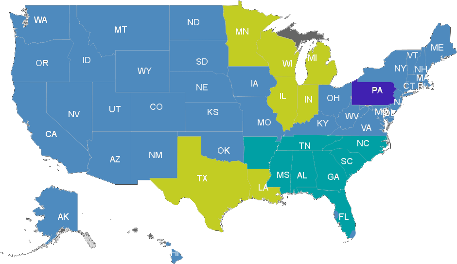 Stuffing Map Bks Colors - Android Vs Ios By State (1050x665), Png Download