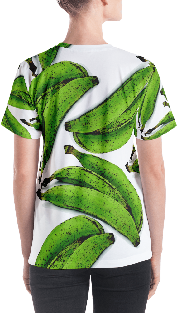 Plátano Print Women's V-neck - Top (1000x1000), Png Download