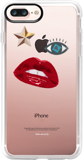 Casetify Protective Iphone 7 Plus Case And Iphone 7 - Neon Heart Iphone 7 Plus Case By Casetify (282x560), Png Download