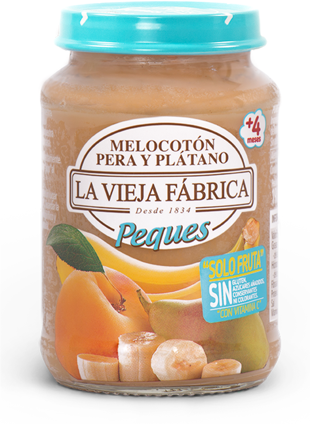 Potito De Melocotón, Pera Y Plátano - La Vieja Fabrica Pineapple Mermelada, 350g (1000x1486), Png Download