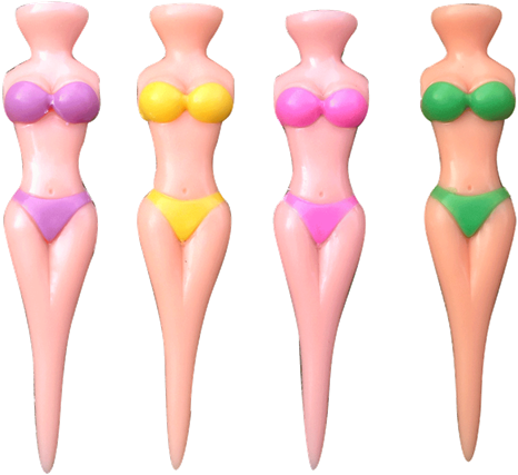 Bikini Lady Golf Tees - Readygolf Bikini Lady Golf Tees (8 Pack) (500x500), Png Download