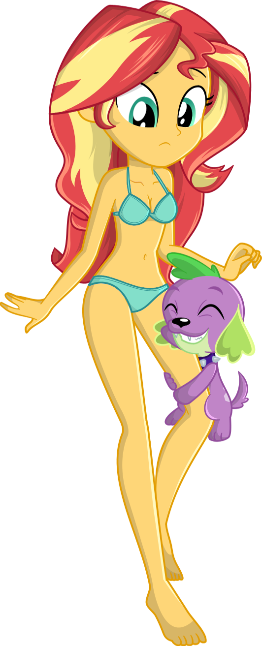 Alternate Version, Artist - Equestria Girls In Bikini (532x1313), Png Download