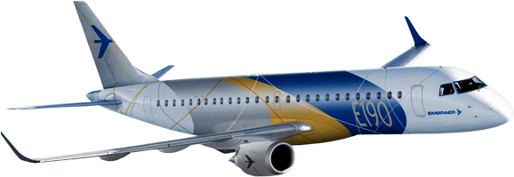 E190 - Embraer 190 Png (583x259), Png Download