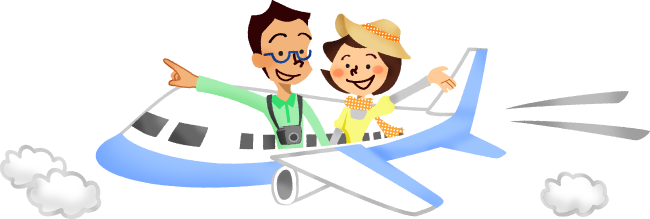 Pareja Que Viaja En Avión - Family Traveling Clipart Png (650x219), Png Download