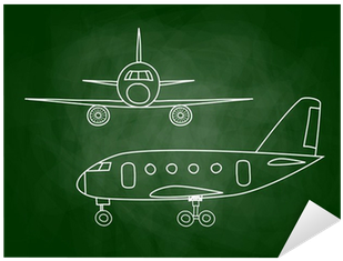 Vinilo Pixerstick Dibujo Aviones En La Pizarra • Pixers® - Douglas Dc-8 (400x400), Png Download